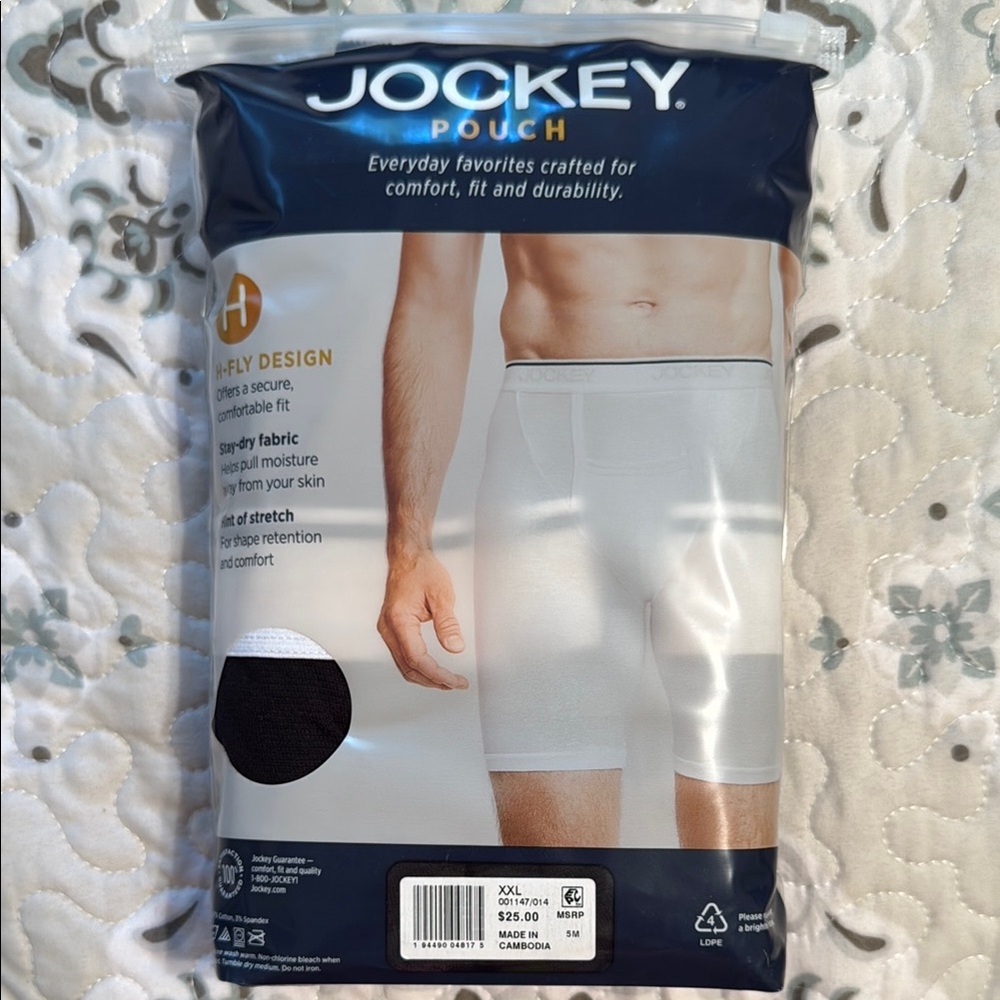 Jockey Boxer Briefs Black and White Premium Comfort